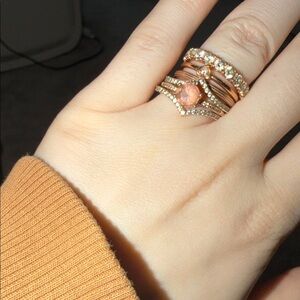 Pandora Rose Gold x6 Rings: SIZE 7